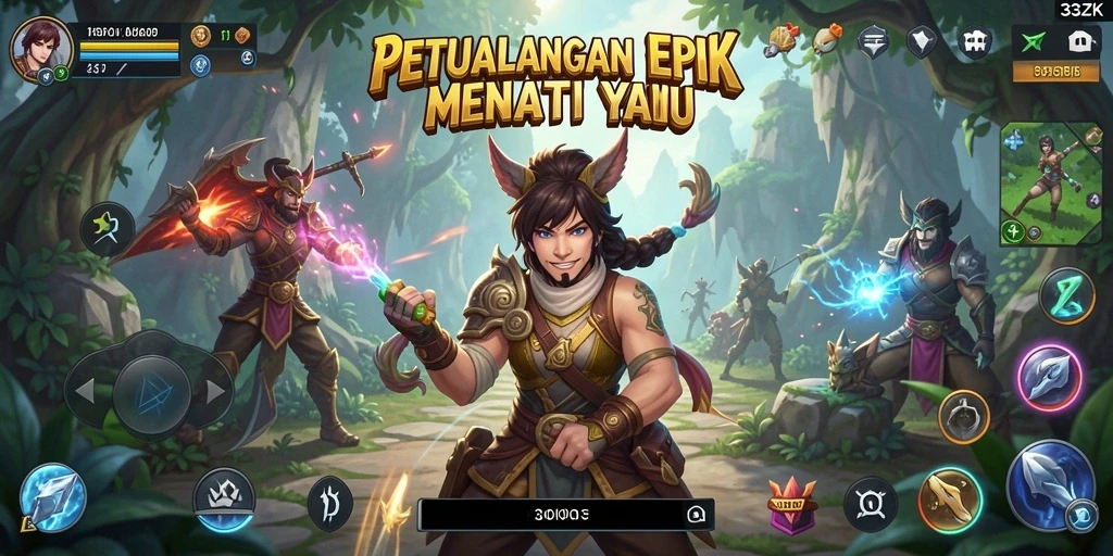 Visual gameplay petualangan yang menakjubkan di 33ZK.