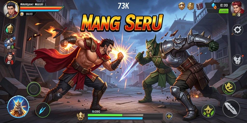 Gameplay seru 73K yang penuh aksi dan tantangan.