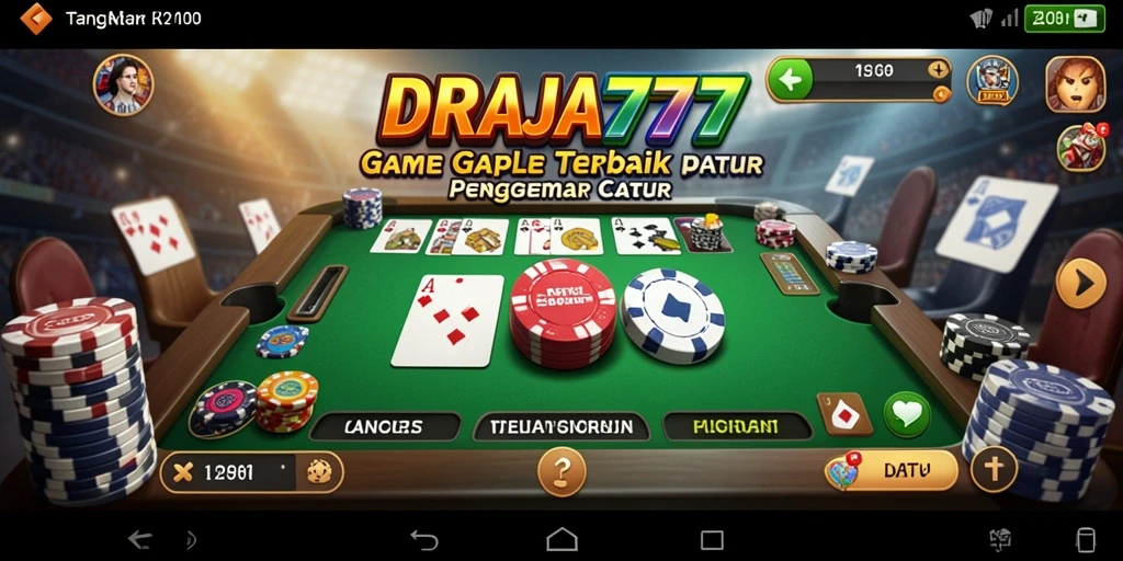 Tangkapan layar DRAJA777 menunjukkan gameplay Gaple yang seru dan interaktif.