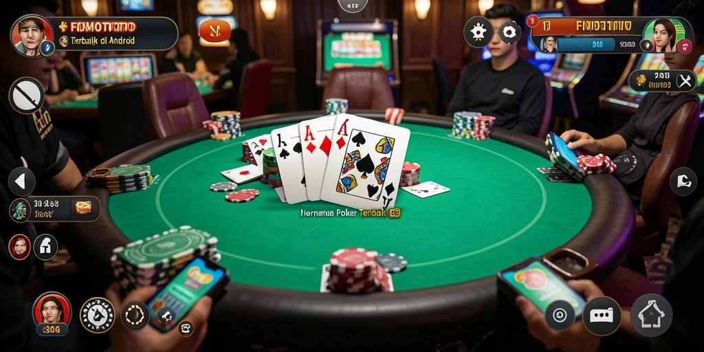 Tampilan gameplay menarik dari FOMOTOTO dengan suasana poker yang nyata.