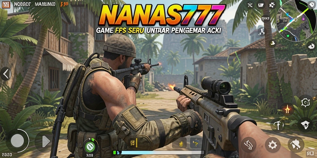 Tampilan gameplay intens di NANAS777 dengan aksi menembak yang mendebarkan.