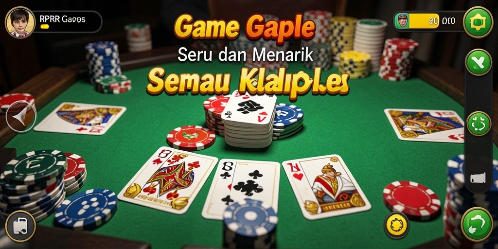 Gameplay menarik RPRR saat bermain Gaple dengan teman.