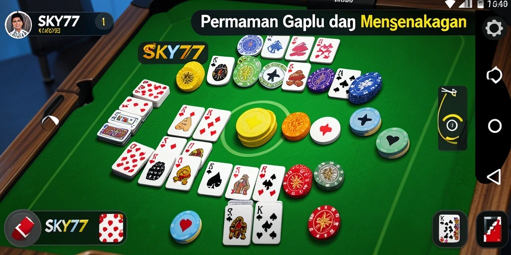 Tampilan gameplay Gaple yang menarik dan interaktif.