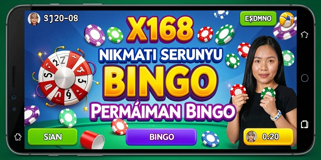 Screenshot gameplay X168 yang menampilkan keseruan bermain Bingo.